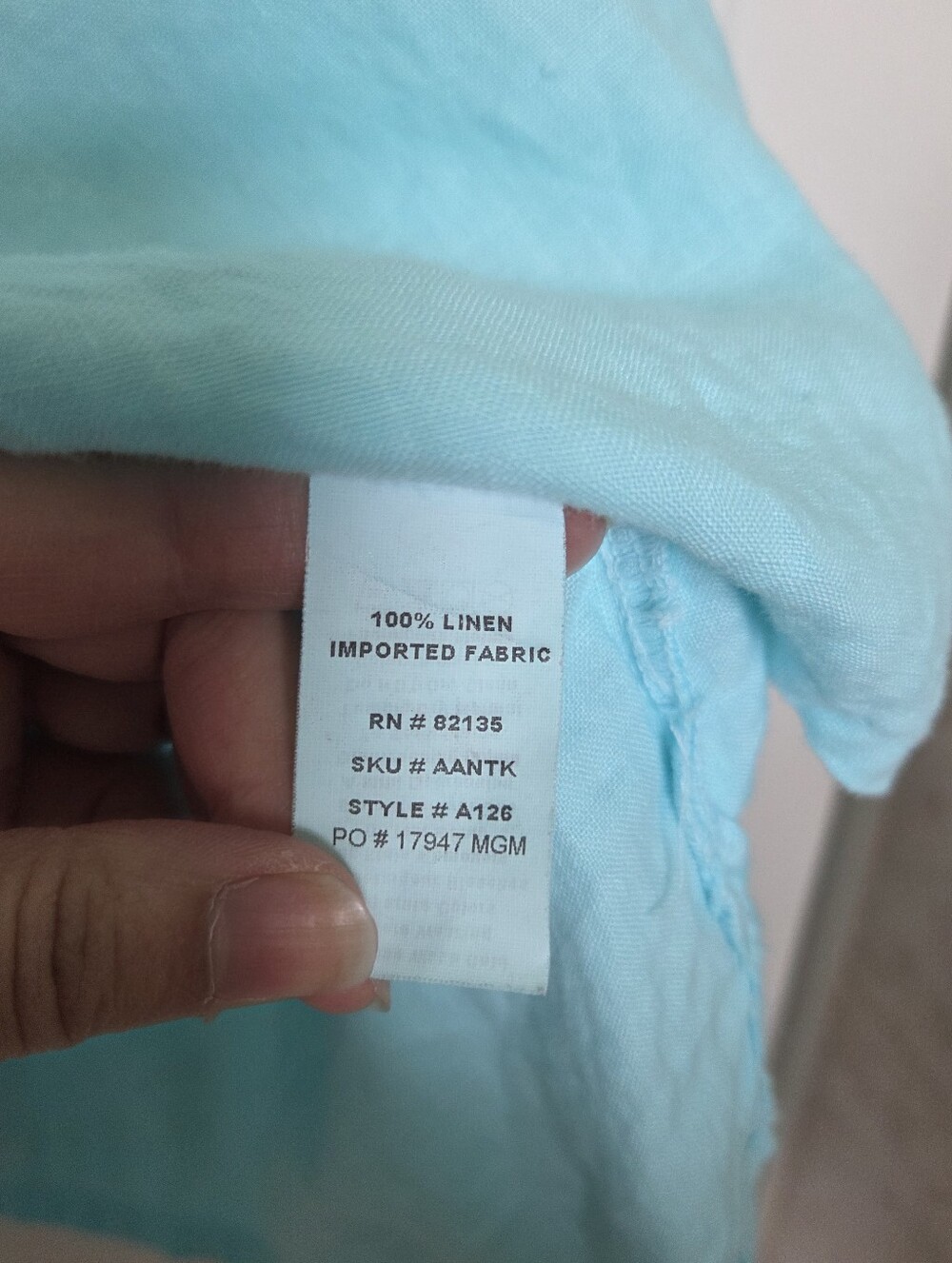 fresh produce Aqua Linen Scoop Neck Tank Summer Resortwear Vacation Size XL - Picture 3 of 7